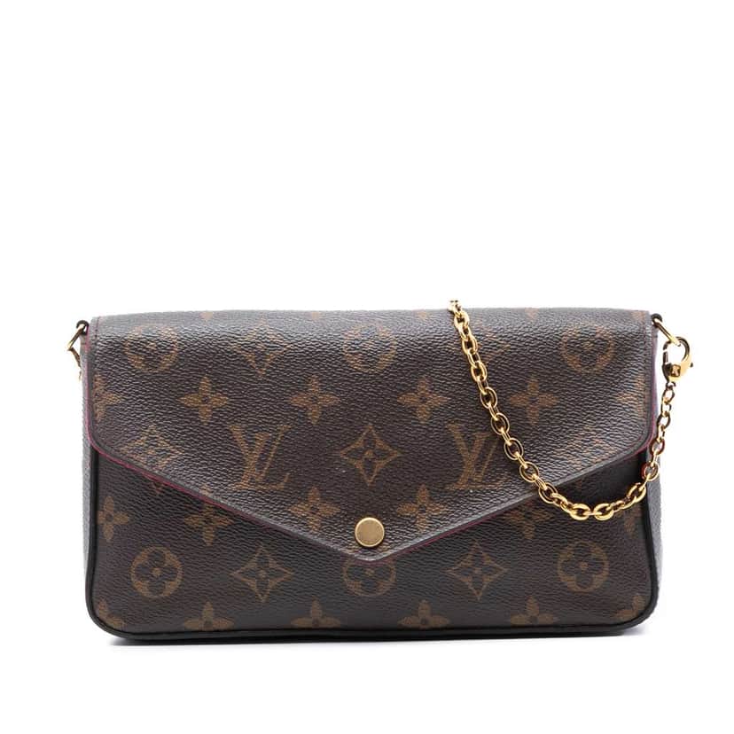 Louis Vuitton Monogram Pochette Felicie Brown Very good condition - Front View