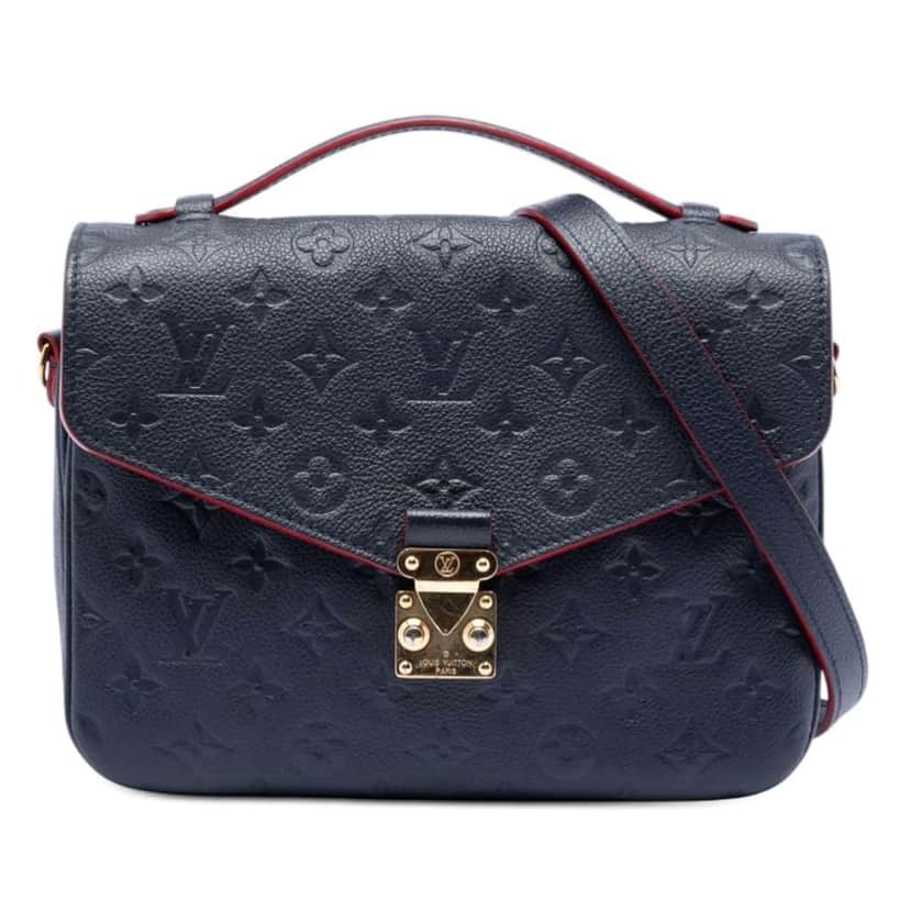 Louis Vuitton Monogram Empreinte Pochette Metis Blue Leather Very good condition - Front View
