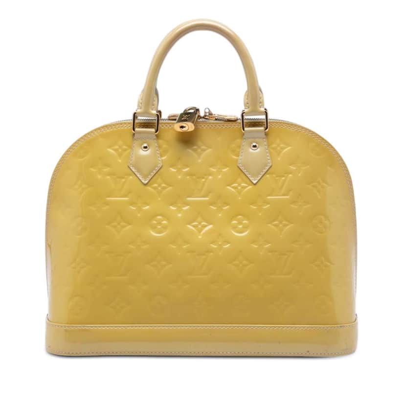 Louis Vuitton Monogram Vernis Alma PM Beige Leather Very good condition - Front View