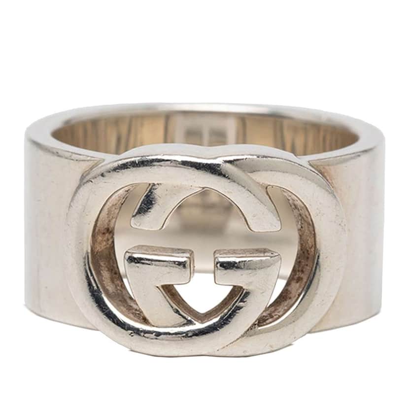 Gucci Sterling Silver Interlocking G Ring Silver Silver Very good condition - Front View