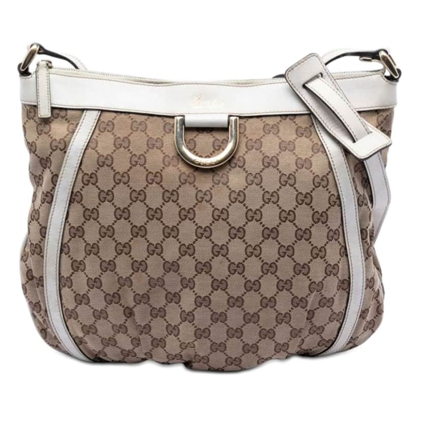 Gucci GG Canvas Abbey D Ring Crossbody Beige Canvas Very good condition - Front View