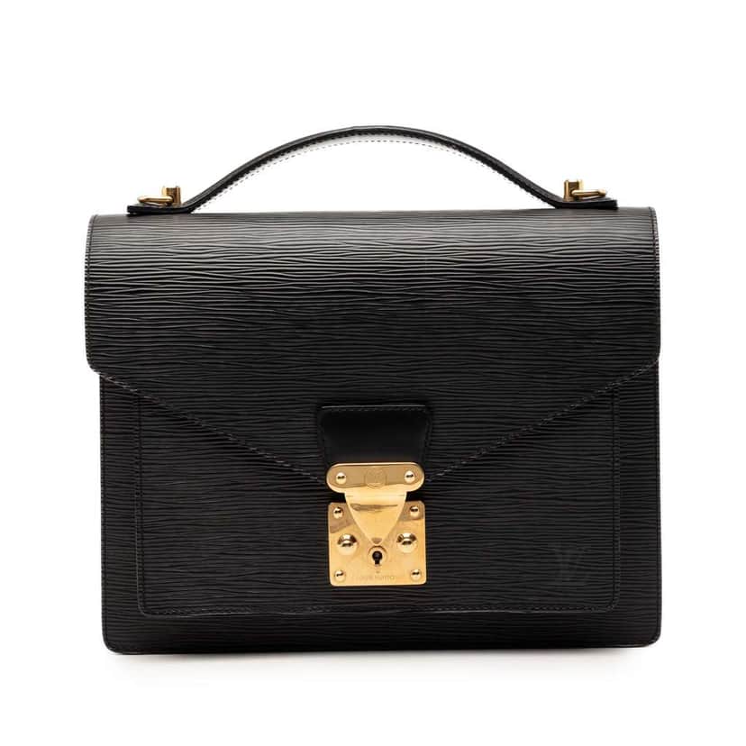 Louis Vuitton Epi Monceau 28 Black Leather Good condition - Front View