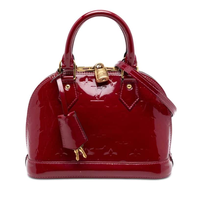 Louis Vuitton Monogram Vernis Alma BB Red Leather Very good condition - Front View