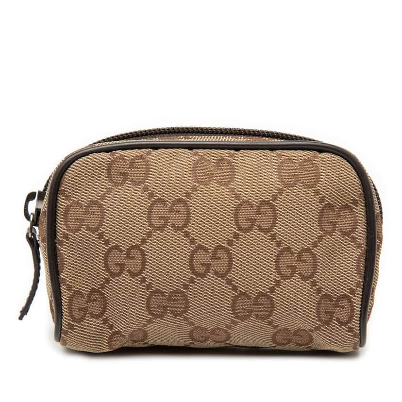 Gucci GG Canvas Coin Pouch Beige Canvas Very good condition - Front View