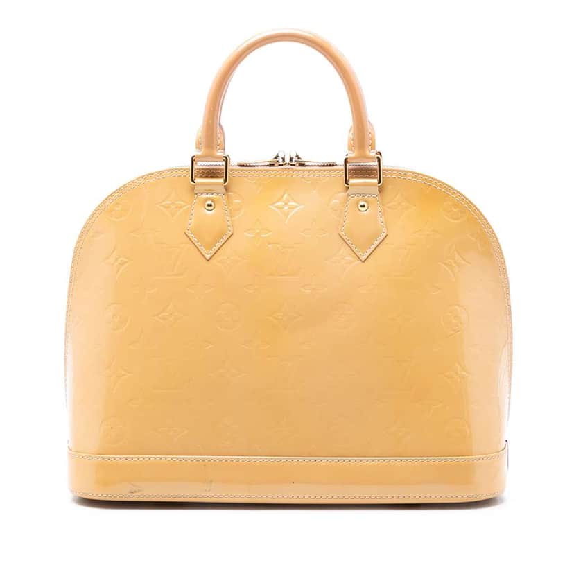 Louis Vuitton Monogram Vernis Alma PM Beige Leather Very good condition - Front View