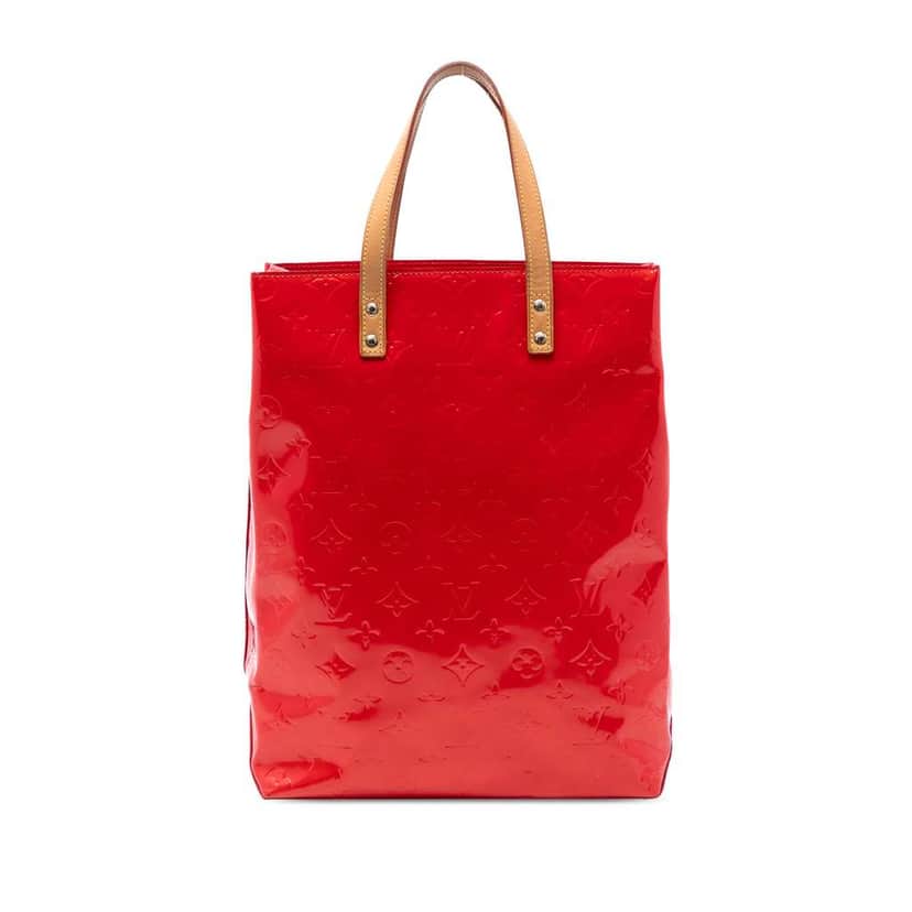 Louis Vuitton Monogram Vernis Reade MM Red Leather Very good condition - Front View