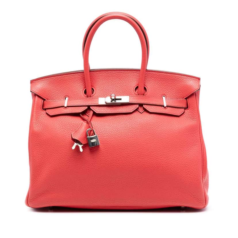 Hermès Clemence Birkin Retourne 35 Pink Leather Very good condition - Front View