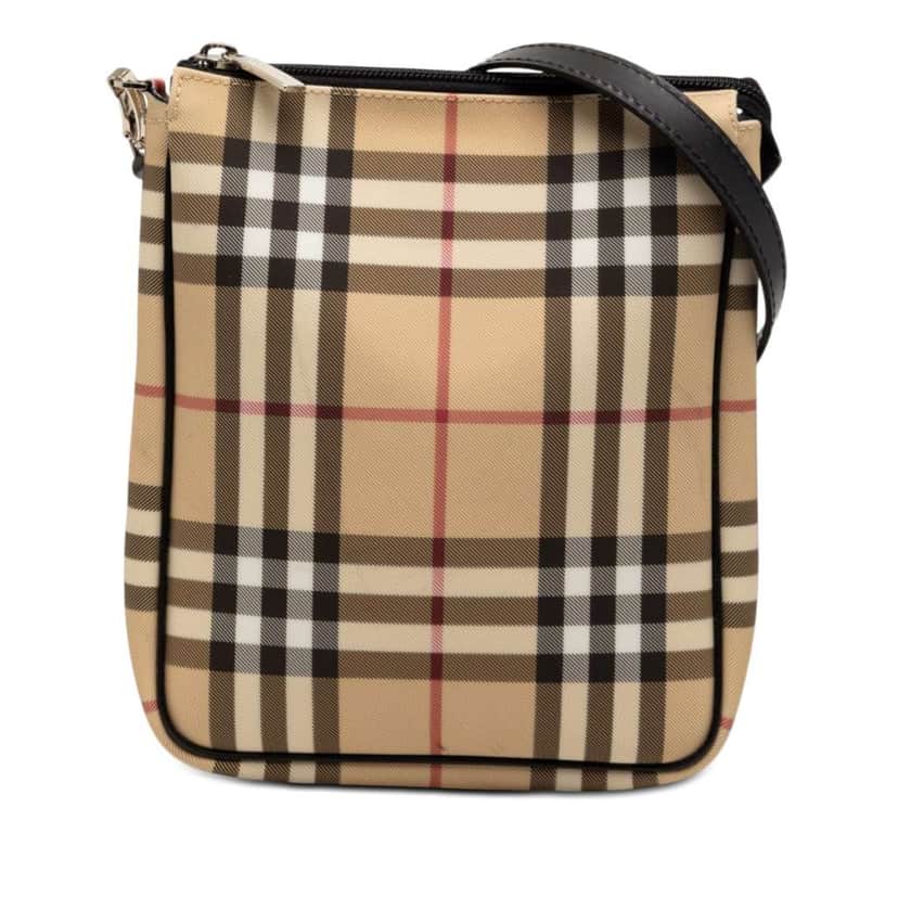 Burberry House Check Canvas Crossbody Beige Canvas Very good condition - Front View