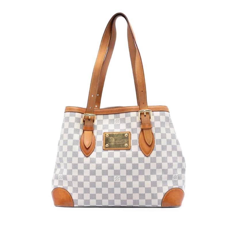 Louis Vuitton Damier Azur Hampstead MM White Very good condition - Front View