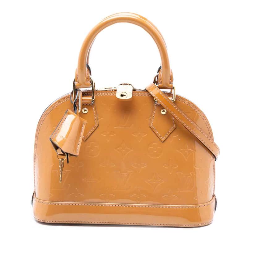 Louis Vuitton Monogram Vernis Alma BB Brown Leather Very good condition - Front View