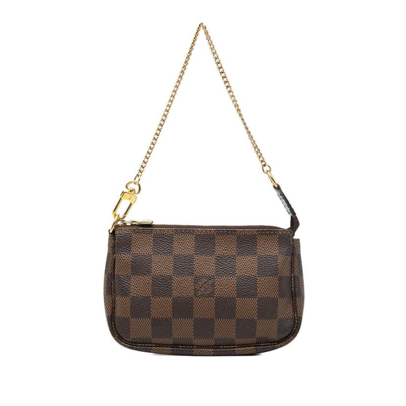 Louis Vuitton Damier Ebene Mini Pochette Accessoires Brown Very good condition - Front View