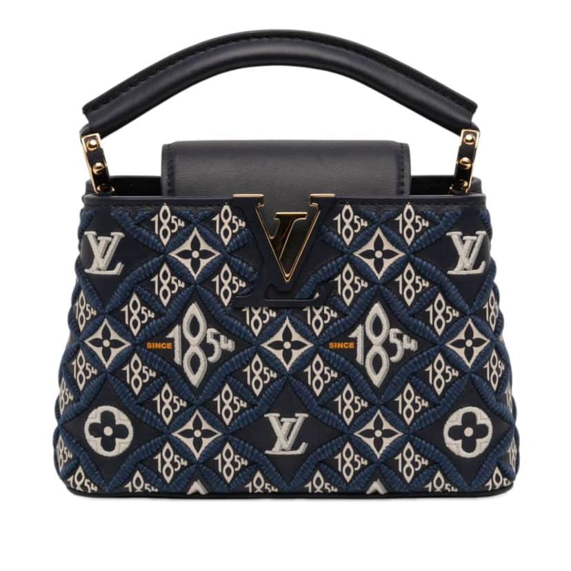 Louis Vuitton Monogram Since 1854 Capucines BB Blue Leather Very good condition - Front View
