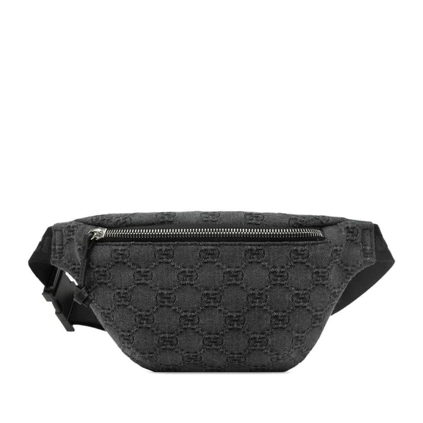 Gucci Kids GG Denim Belt Bag Grey Denim Very good condition - Front View