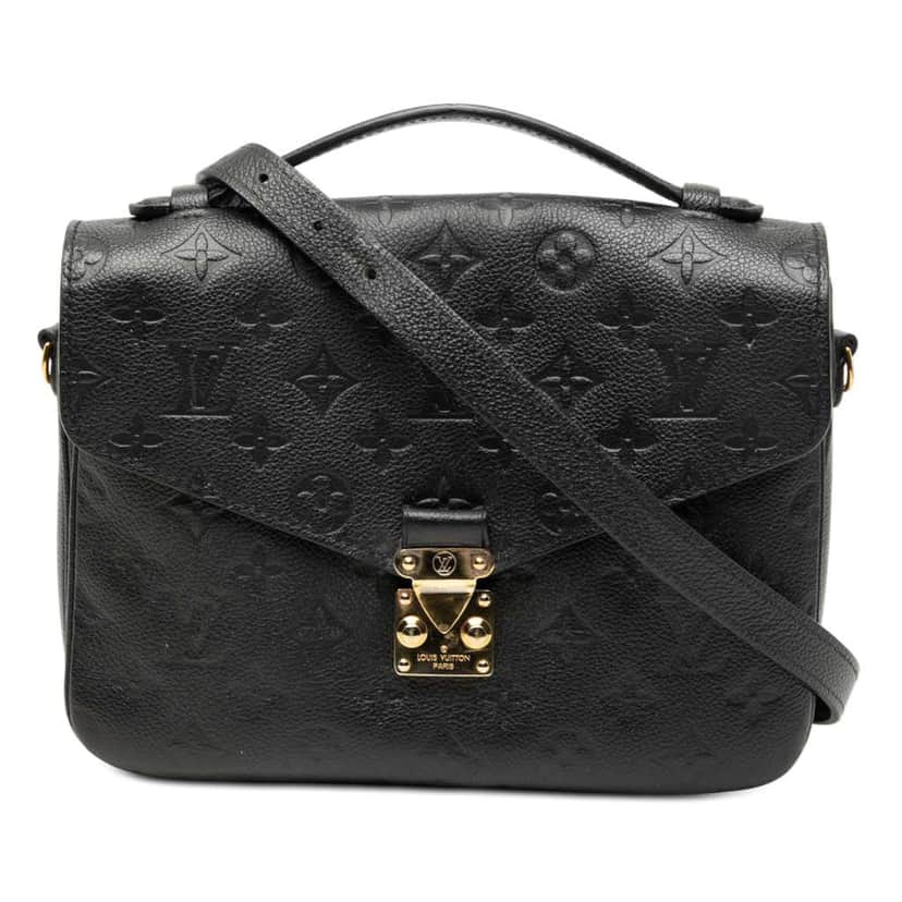 Louis Vuitton Monogram Empreinte Pochette Metis Black Leather Very good condition - Front View