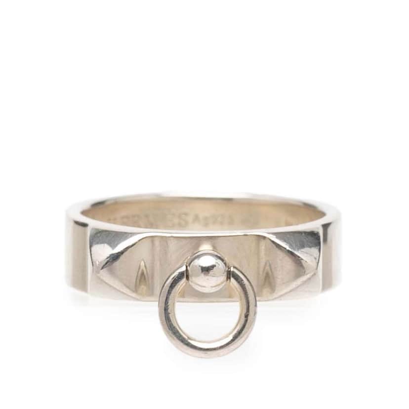 Hermès Sterling Silver Collier de Chien Ring Silver Silver Very good condition - Front View
