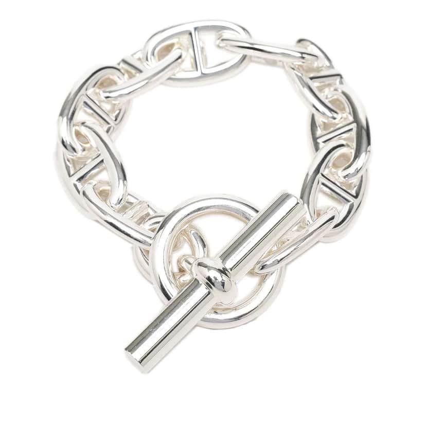 Hermès Sterling Silver Chaine D Ancre Bracelet GM Silver Silver Very good condition - Front View
