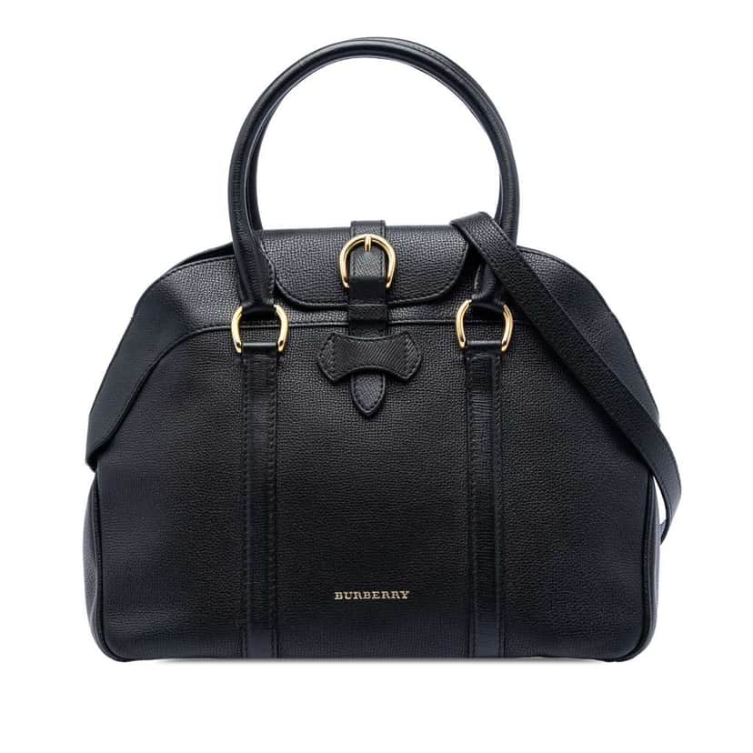 Burberry Medium Leather Milverton Satchel Black Leather Very good condition - Front View