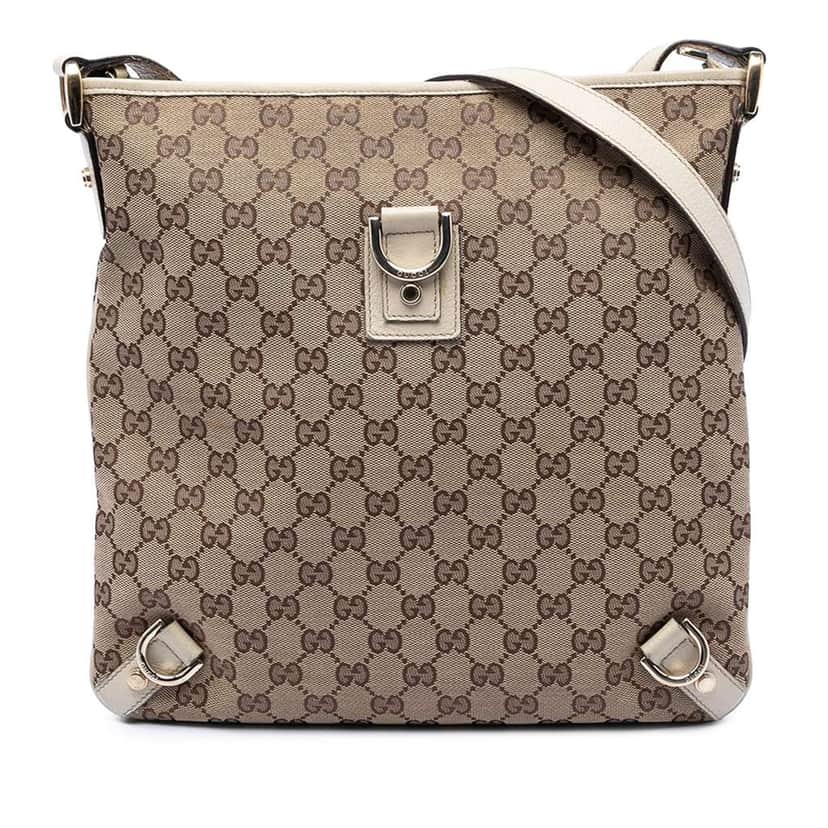 Gucci GG Canvas Abbey D Ring Crossbody Beige Canvas Very good condition - Front View