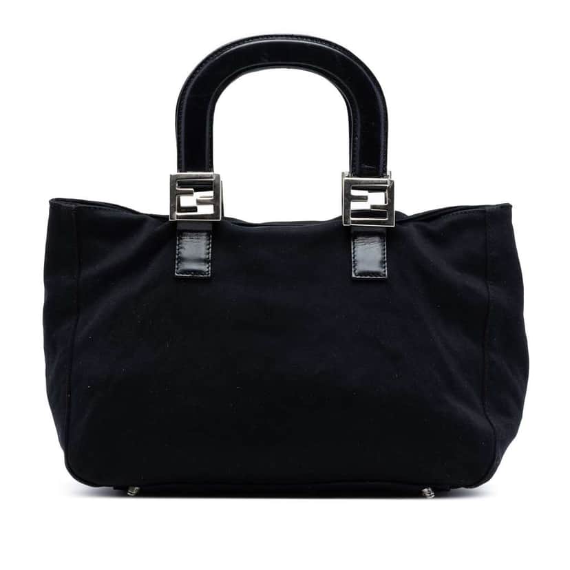 Fendi Jersey Handbag Black Cotton Very good condition - Front View