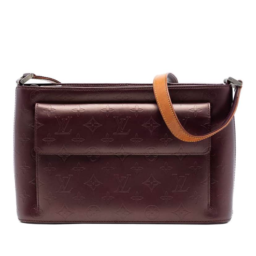Louis Vuitton Monogram Mat Alston Red Leather Very good condition - Front View
