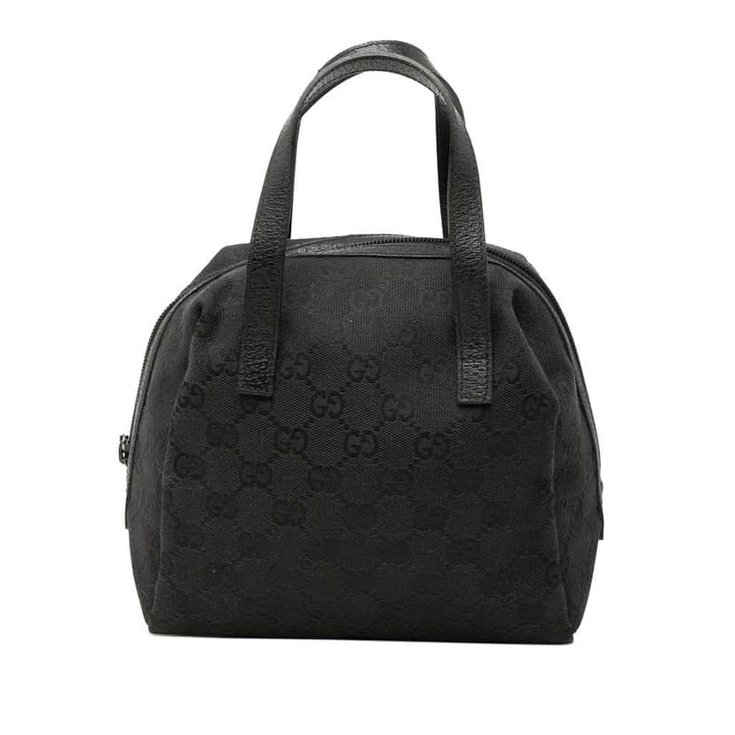 Gucci Mini GG Canvas Balthus Tofu Bag Black Canvas Very good condition - Front View