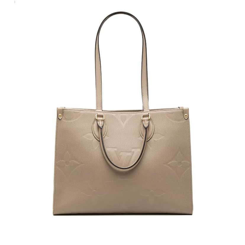 Louis Vuitton Monogram Empreinte OnTheGo MM Beige Leather Very good condition - Front View