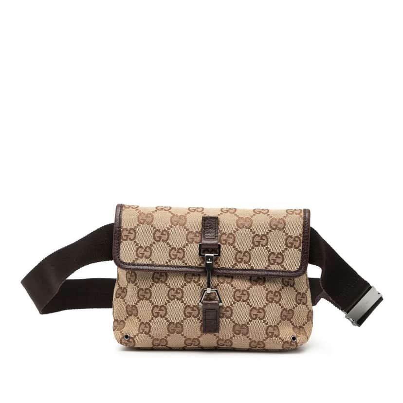 Gucci GG Canvas Jackie Belt Bag Beige Very good condition - Front View