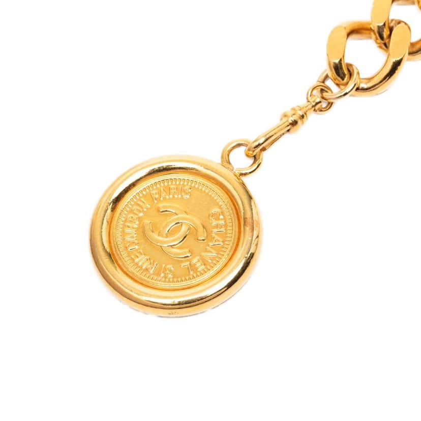 Chanel CC Medallion Chain-Link Belt Gold Metal Very good condition - Front View