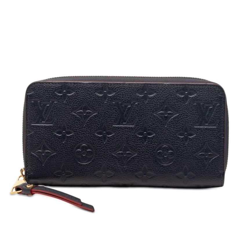Louis Vuitton Monogram Empreinte Zippy Long Wallet Blue Leather Very good condition - Front View
