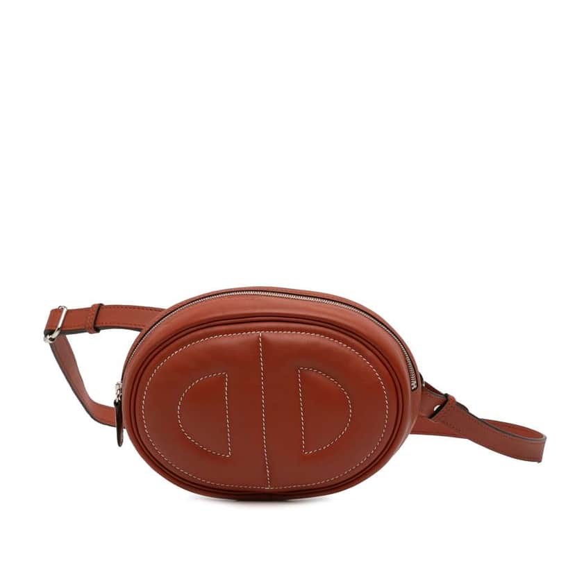 Hermès Swift In The Loop Verso Belt Bag Red Leather Very good condition - Front View