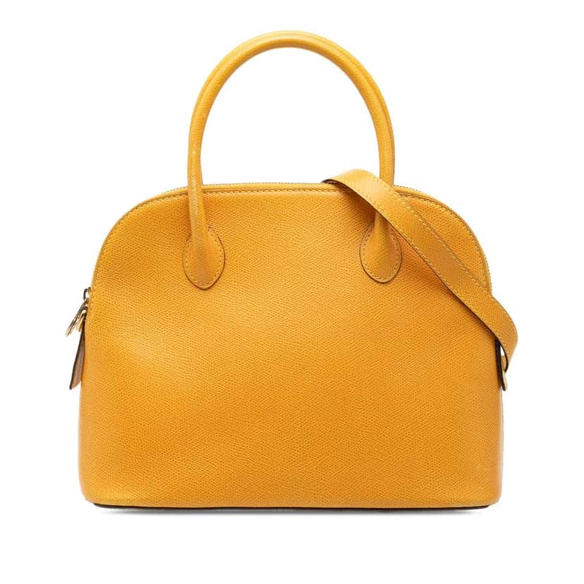 Celine Leather Dome Satchel Yellow Leather Good condition - Front View