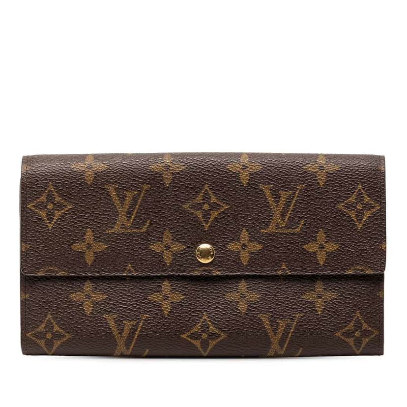 Louis Vuitton Monogram Sarah Long Wallet Brown Very good condition - Front View