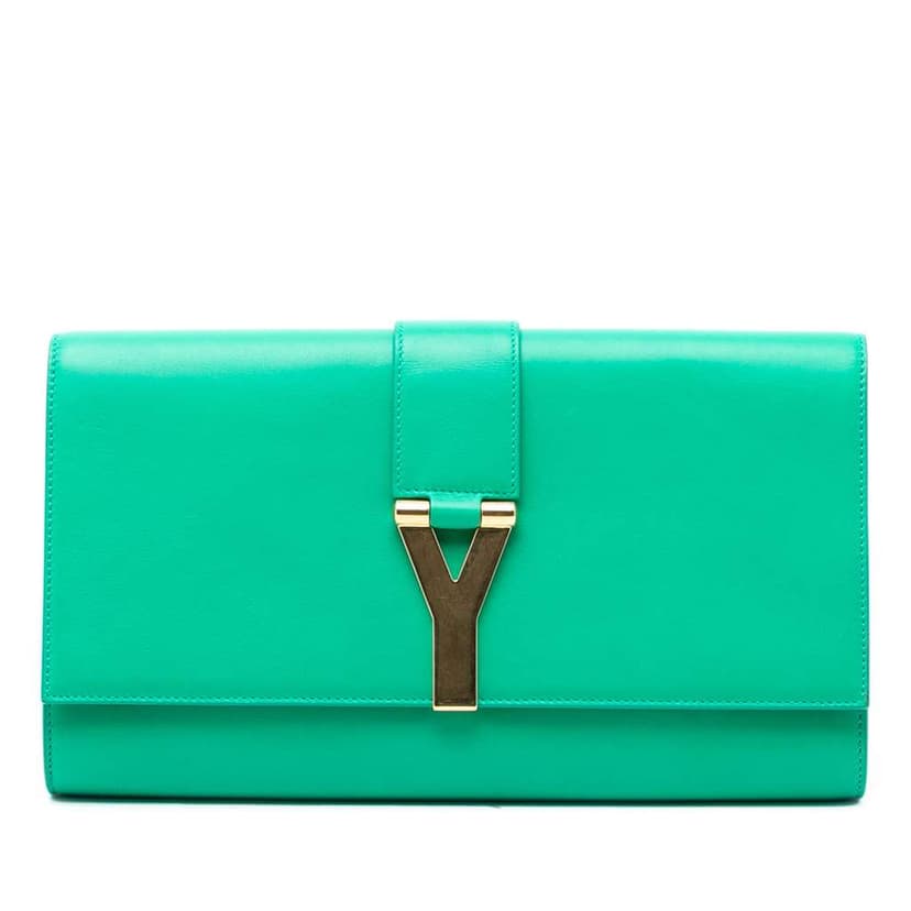 Saint Laurent Leather Chyc Ligne Clutch