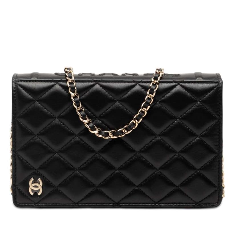 Chanel Quilted Lambskin Book Wallet On Chain