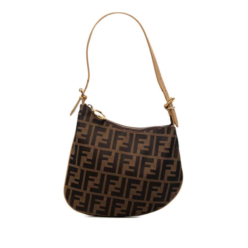 Fendi Zucca Canvas Oyster Hobo