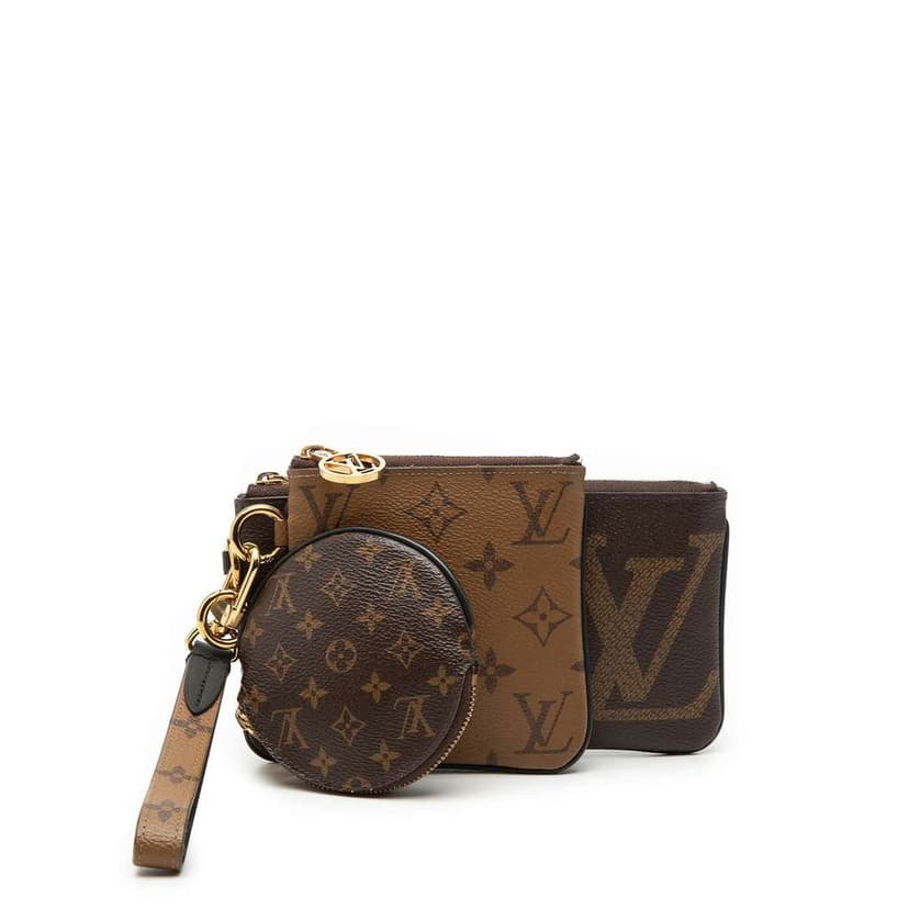 Louis Vuitton Monogram Reverse Giant Trio Pouch Set