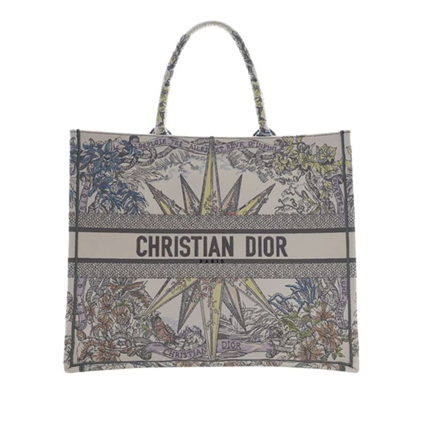 Dior Large Embroidered Canvas Reve d Infini Book Tote