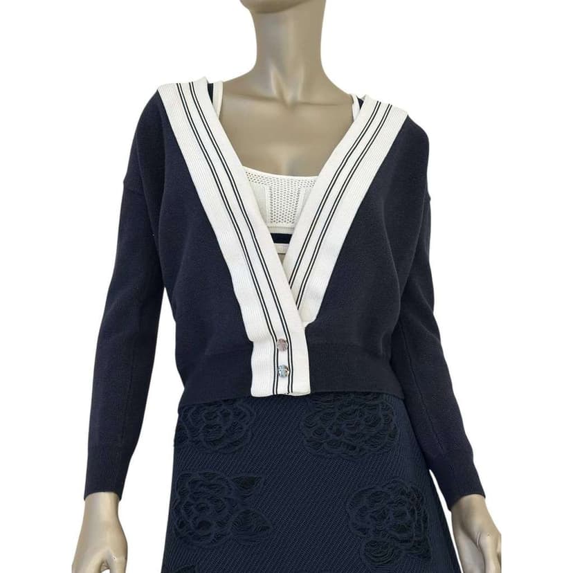 Chanel Bra Top Cardigan Set