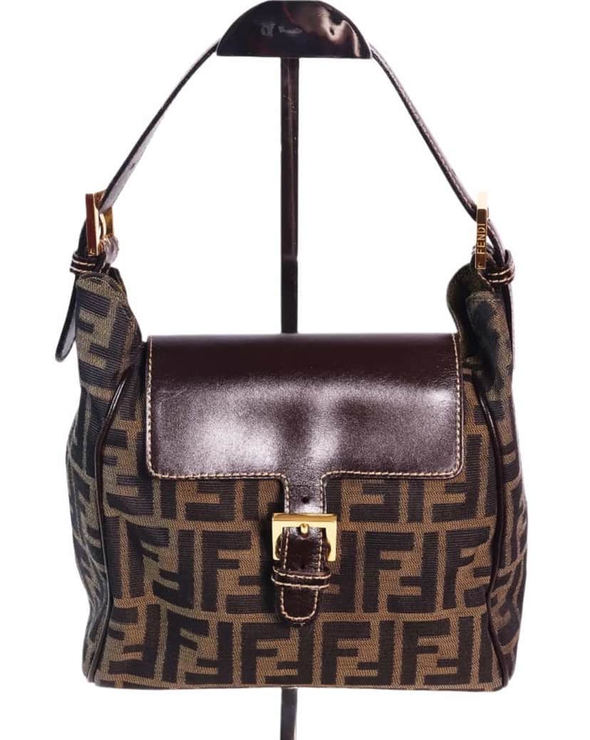 Fendi Zucca Small Brown Leather Very good condition - Front View
