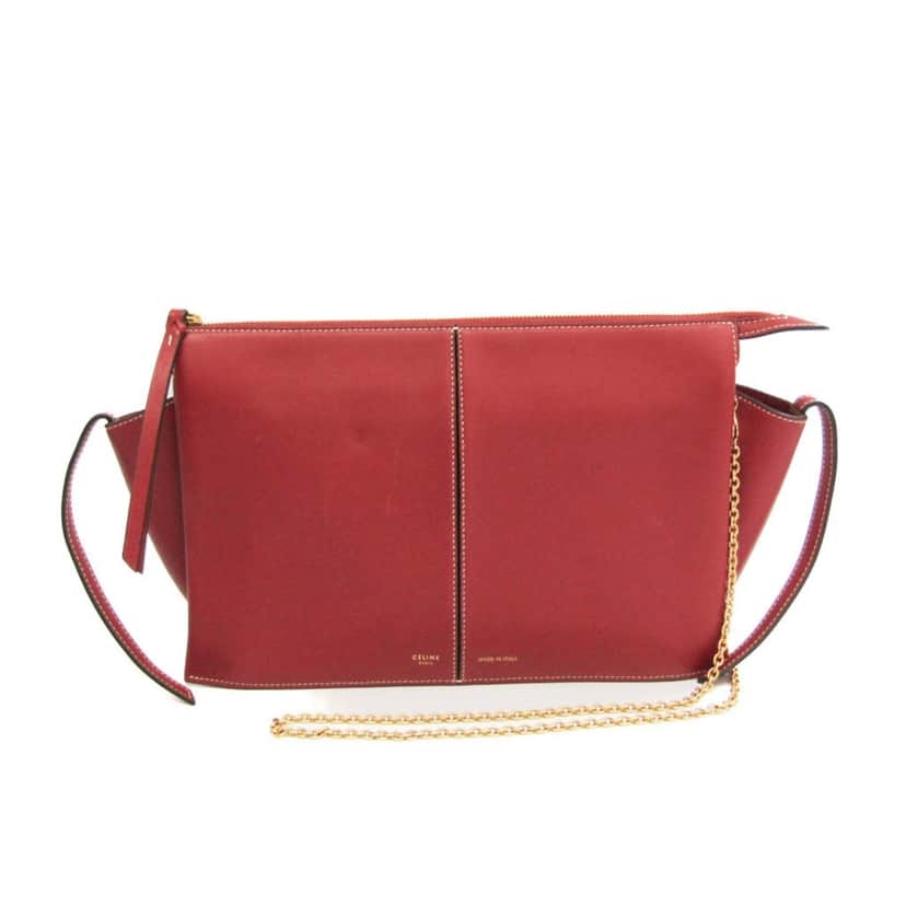 Céline Product Burgundy Leather Good condition - Front View