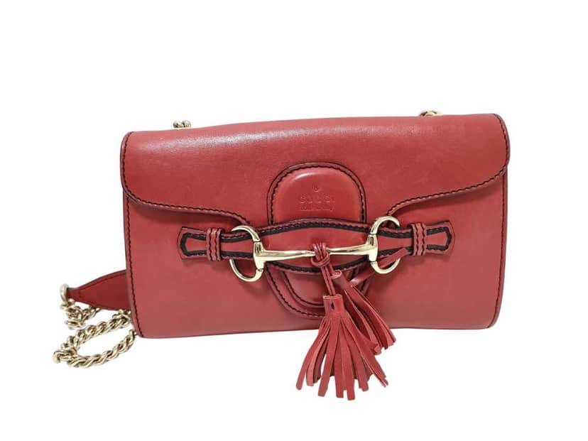 Gucci Emily Red Leather Good condition - Front View