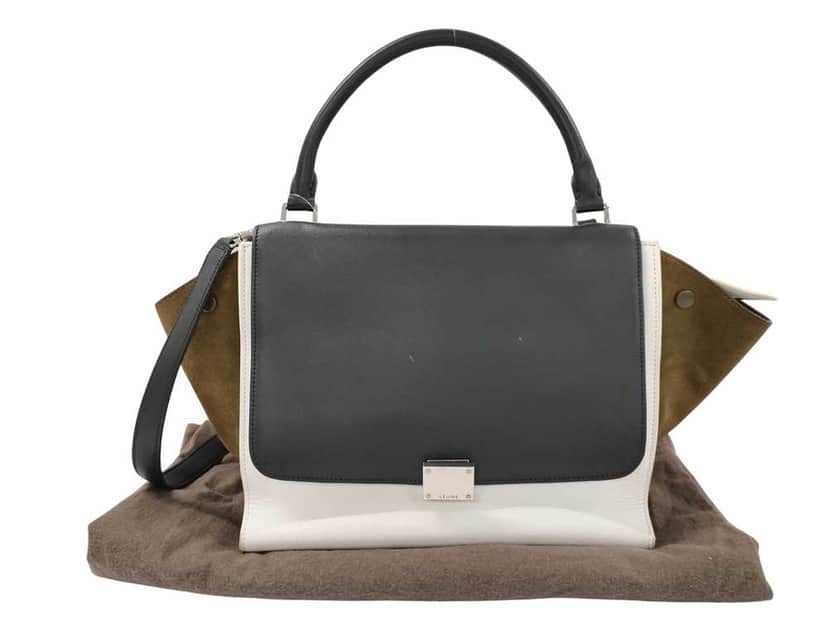 Céline Trapèze Black Leather Good condition - Front View