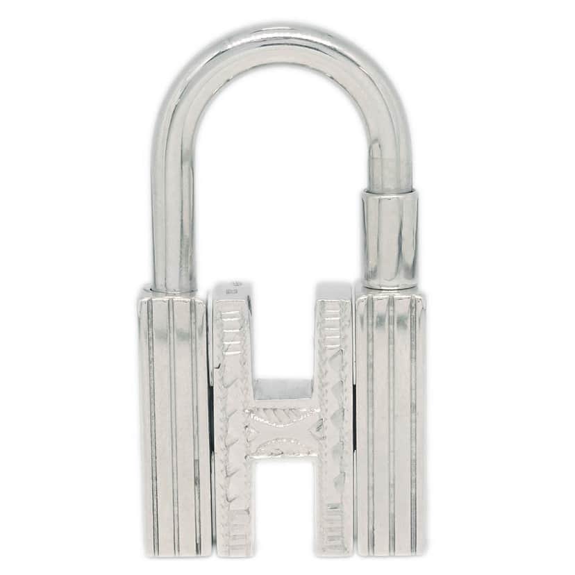 Hermès Annee Mediterranee Cadena Lock Charm Silver Silver Good condition - Front View
