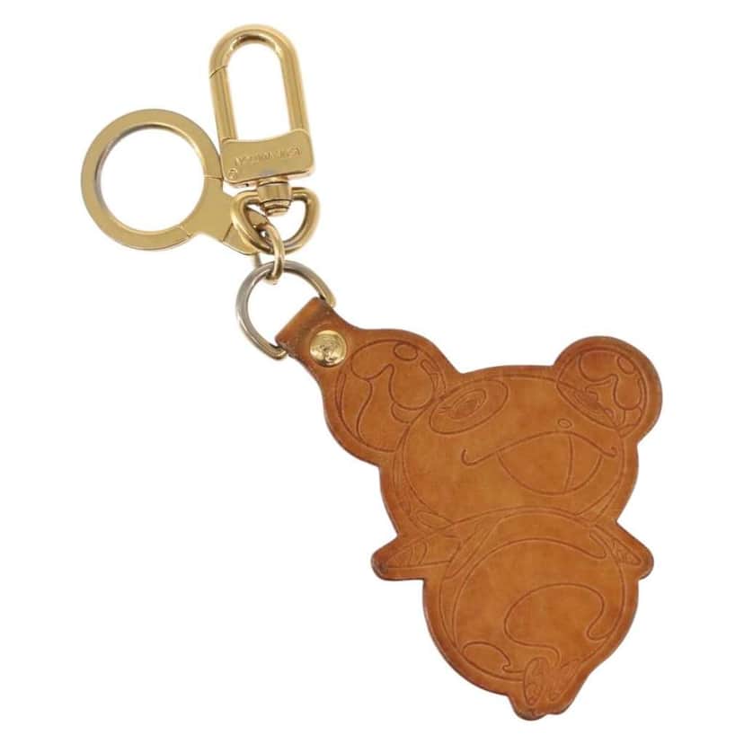 Louis Vuitton Murakami Panda Bag Charm and Keychain Beige Leather Good condition - Front View