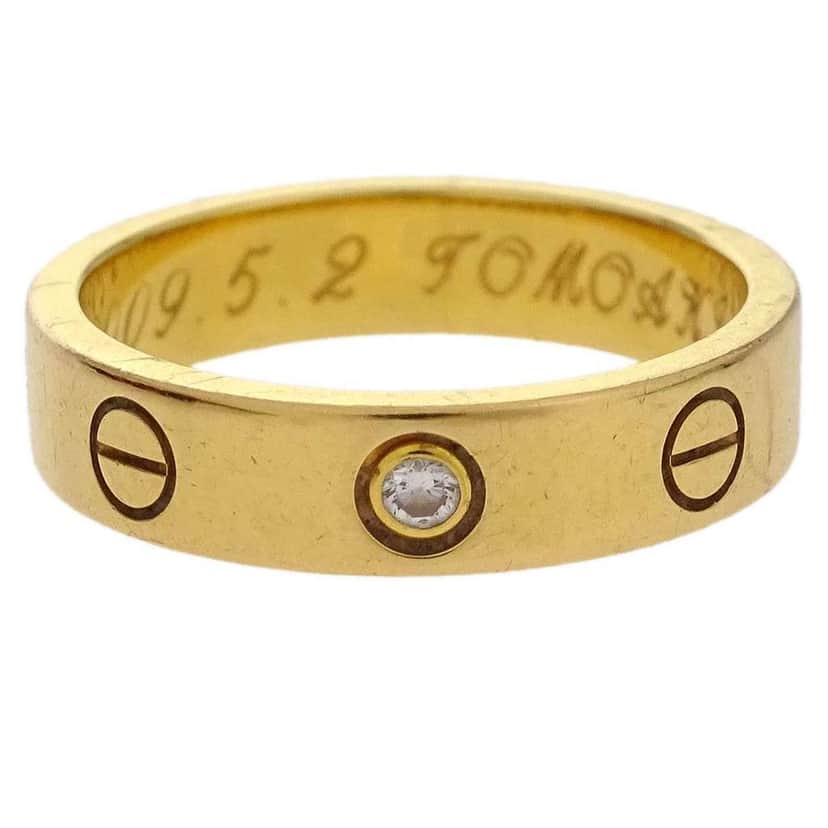 Cartier Love Wedding Band 1 Diamond Ring Gold Good condition - Front View