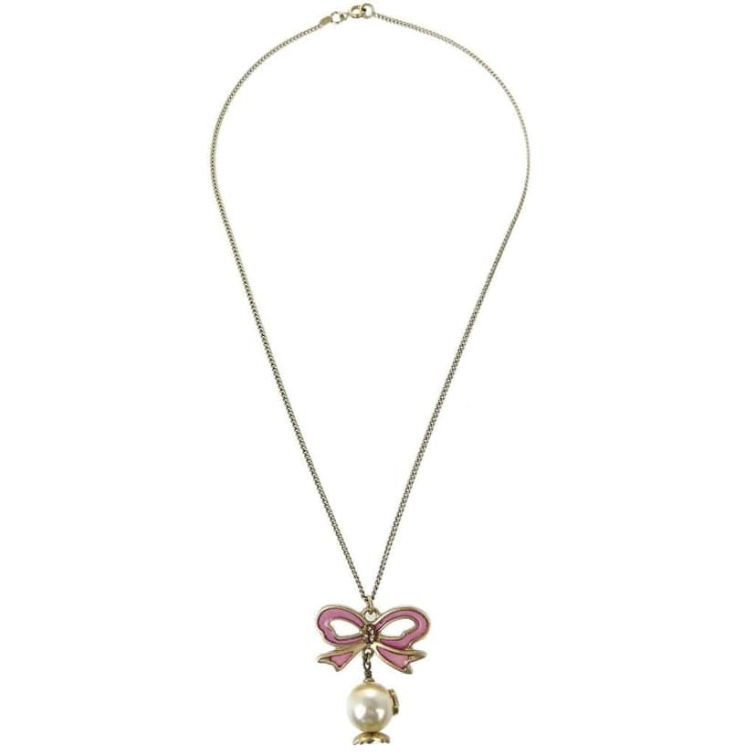 Chanel CC Bow Necklace Gold Good condition - Front View