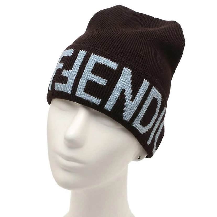 Fendi Beanie Brown Wool Never worn - Front View