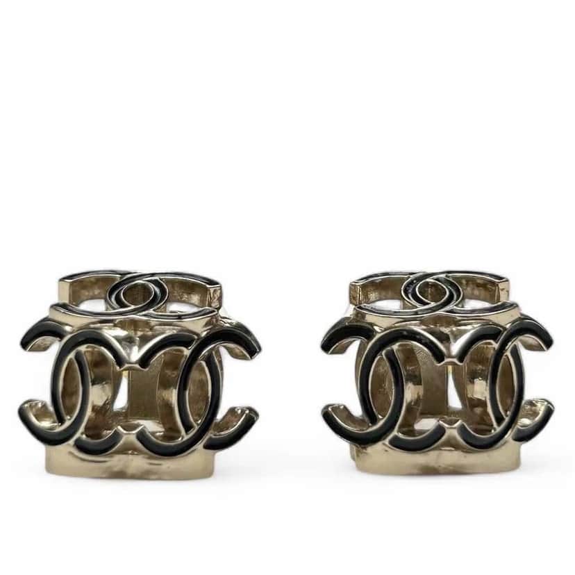 Chanel cc Gold Metal Very good condition - Front View