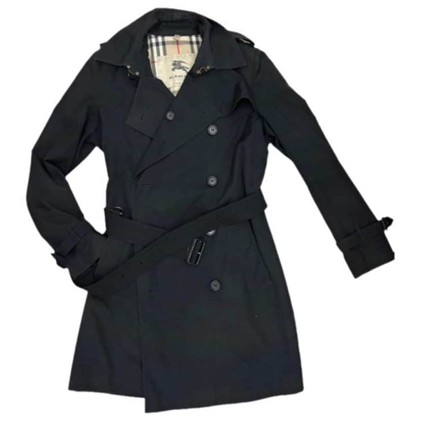 Burberry Trench coat Black Cotton Very good condition - Front View