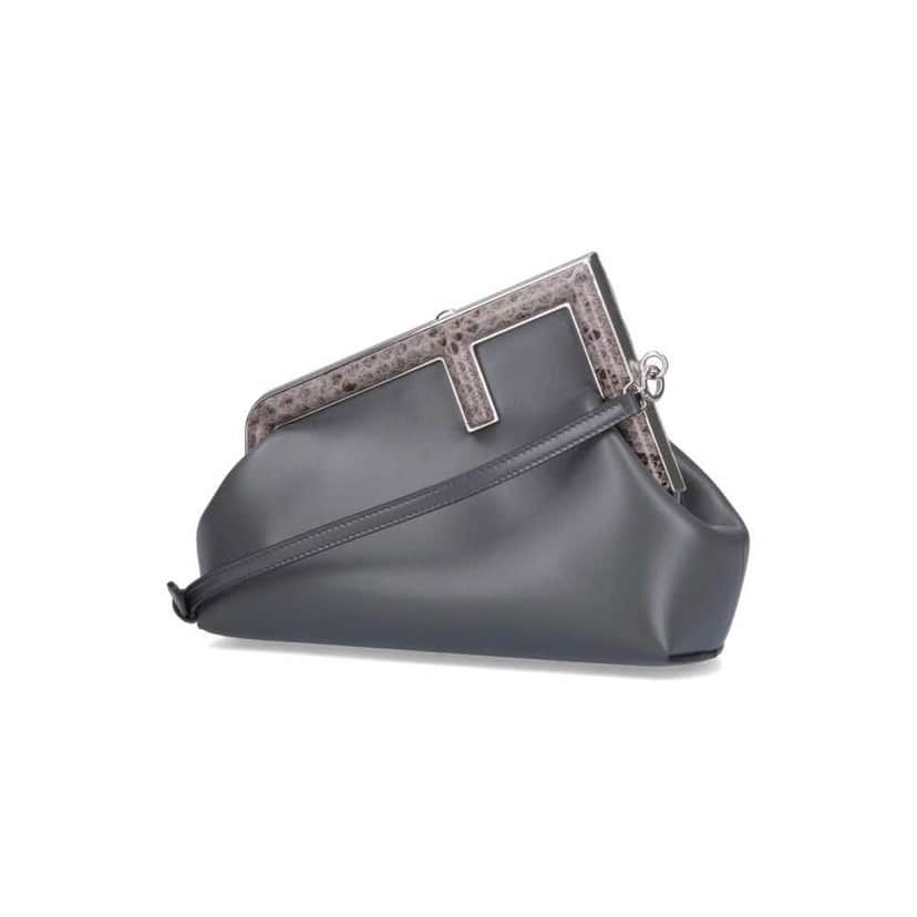 Fendi First Grey Leather Never worn, with tag - Front View